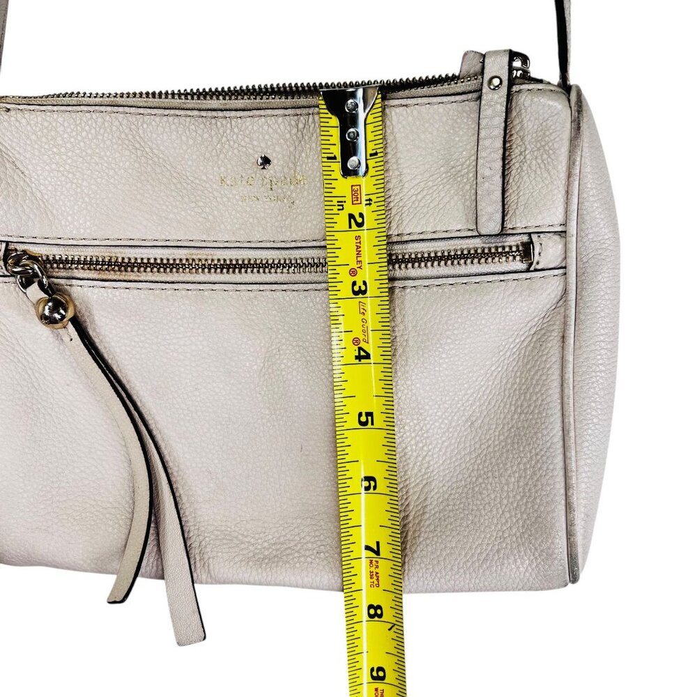 Kate Spade Pebbled Leather Crossbody Bag Beige Sand Cobble Hill Ellen Zip Pocket - Picture 14 of 16